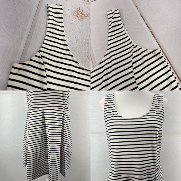 H&M Divided Short, Striped Tank Dress Black and White SIZE 14 - Picture 14 of 17